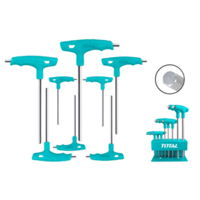 طقم الن مسدس 8قطع باليد حرف T  يد بلاستيك استاند(THHW80816)