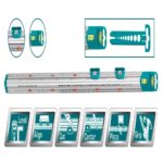 مسطرة قياس المونيوم 60سم متحركة وميزان مياة(TMT646003)