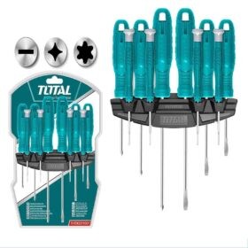 طقم مفك توتال 10 قطع (4 صليبة+4 عادة+2 نجمه)THTDC251001