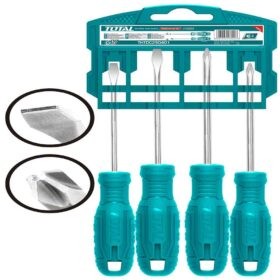 طقم مفك توتال 4قطع بلاستيك(THTDC250401)