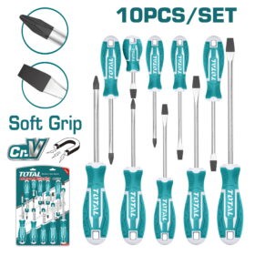 طقم مفك يد كاوتش 10قطع 5صليبة +5 عادة(THT250610)