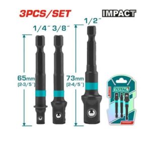 طقم ادبتر لقمة شنيور توتال 3قطع25/100*TAC273651 _