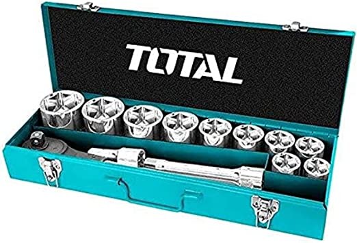 61m1Dw+JCTL._AC_SX522_ THT341151_طقم لقم رباط 4/3" علبة صاج راتشة 15قطعة توتال - الصورة 1