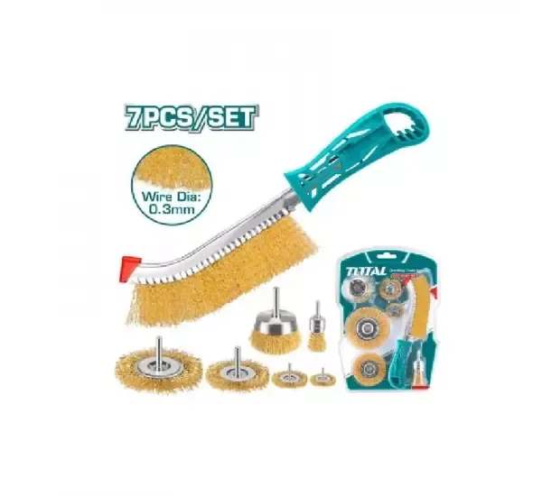 Total_Wire_Brush_Set__Pack_of_7__TAC310071_nhbq-8a-2 طقم فرشة اكس شنيور 7قطع توتال _TAC310071 - الصورة 1