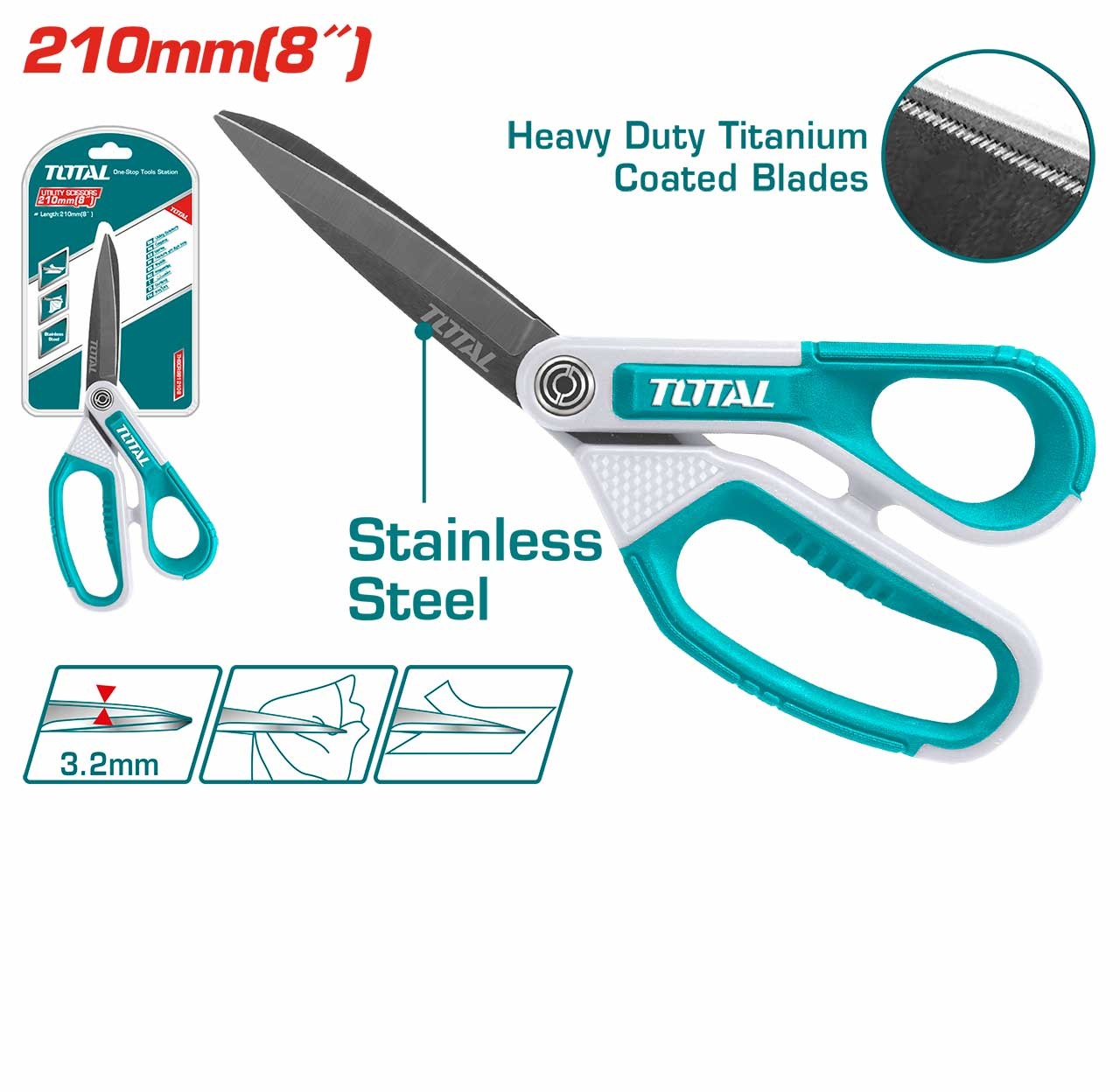 THSCRS812108 THSCRS812108_مقص يدوى 8" توتال - الصورة 1