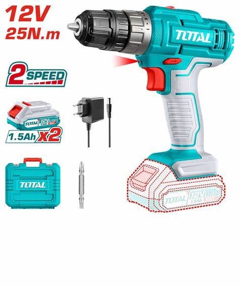 OIP (10) شنيور 12فولت 10مم 2بطارية ليثيوم 1.5امبير 25نيوتن توتال _TDLI1228 - الصورة 1