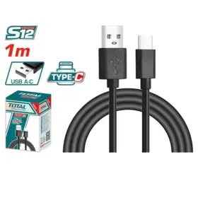وصلة كابل شاحن 12فولت 1متر توتال-TIUCC01_USB typeA to typeC cable