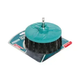 TACH1401_فرشة مستديرة غسيل 4" نيلون صلبة سوداء شنيور توتال