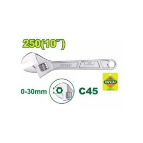 DTAW1110_مفتاح فرنساوى 10" 30مم نيكل ديلو