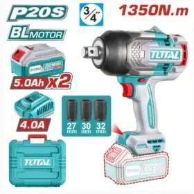 شنيور20فولت 3/4" 2بطارية 4امبير 1350نيوتن توتال