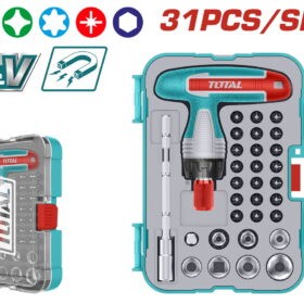 TACSD30316_طقم مفك سنون ولقم 31قطعة راتشة توتال
