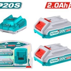 TFBCPK1222_طقم بطارية 20فولت 2امبير وشاحن 3قطع توتال