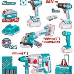 كومبو 20فولت 5قطع 2بطارية 4امبير_TCKLI20592