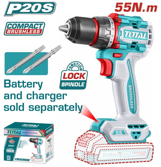 TDLI205581 TDLI205581_شنيور 20فولت 13مم بدون بطارية 55نيوتن توتال - الصورة 1