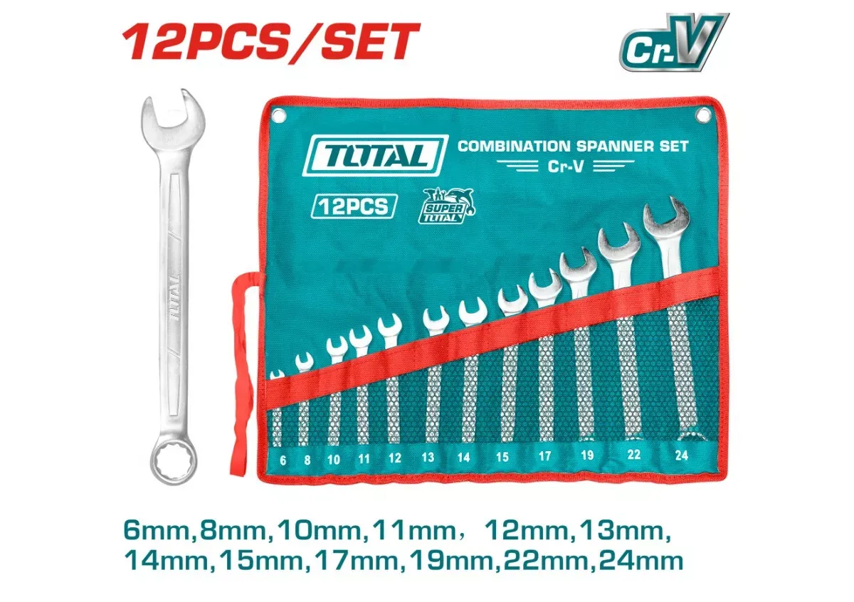 THT1022121 THT1022121_طقم مفتاح ناحية 12قطعة 6-24مم توتال - الصورة 1
