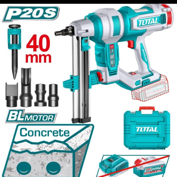 مسدس خرسانه ٢٠فولت ٤سم بدون بطاريه توتال_TCNLI9005