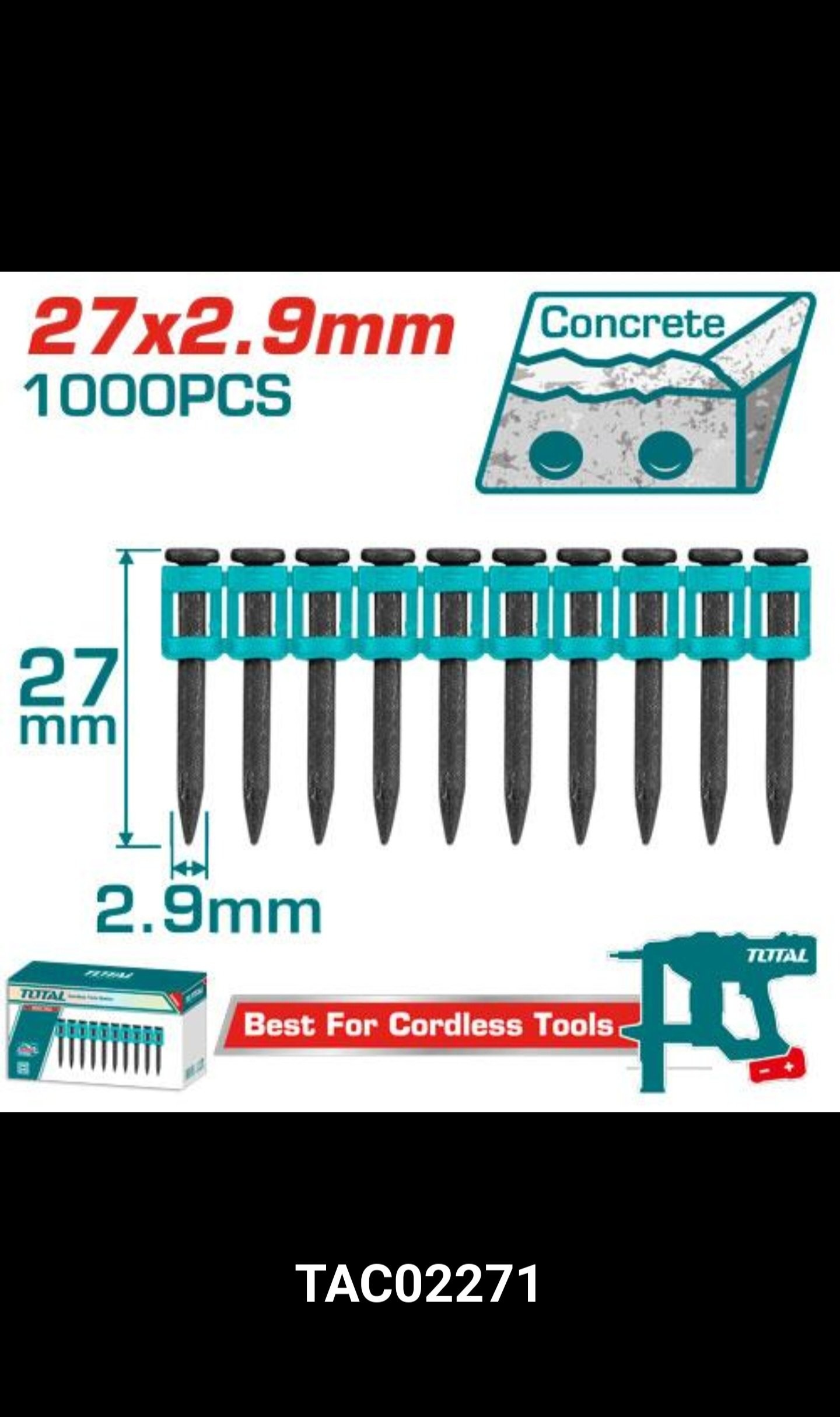 2025/10/1000352396.jpg مسمار خرسانه ٢.٧سم توتال_TAC02271 - الصورة 1