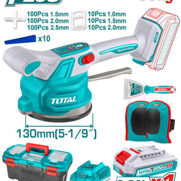 TTVLI20018_هزاز سيراميك 20فولت 1بطارية 2امبير 60كيلو توتال