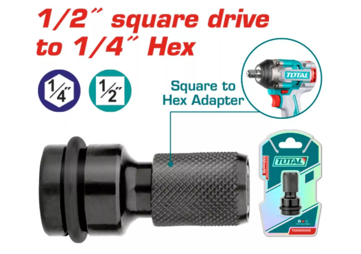 TAC60501 TAC60501_ادابتر سن مفك 2/1"-1/4" توتال - الصورة 1