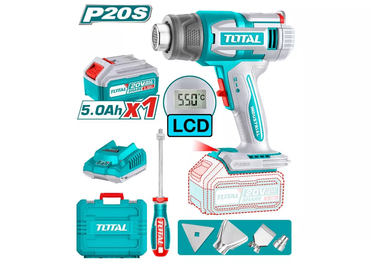 TBLI20035 TBLI20035_مسدس تسخين 20فولت 1بطارية 5امبير توتال - الصورة 1