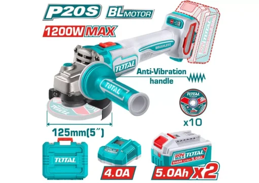 TAGLI2120272-510x360 صاروخ 20فولت 5″ 2بطارية 5امبير 1200وات توتال_TAGLI2120272 - الصورة 1